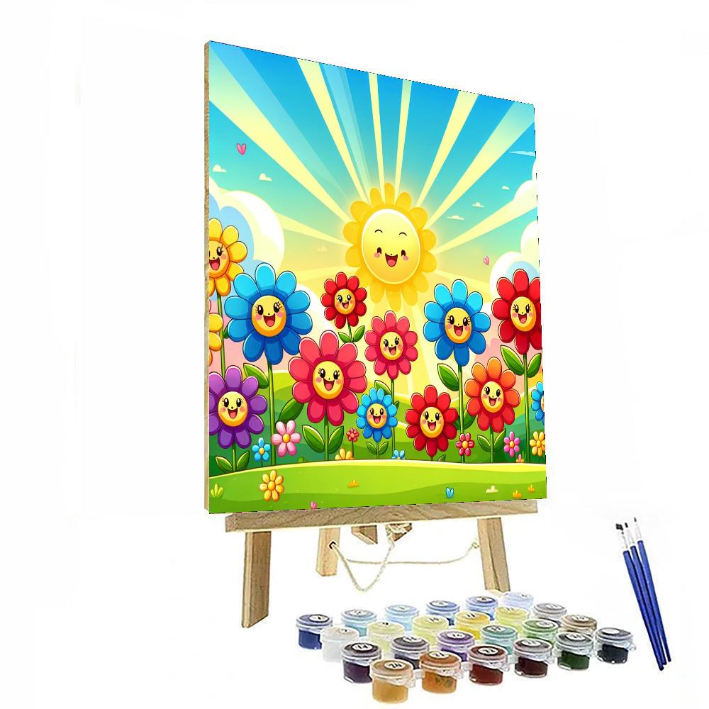 Dancing Colorful Flowers Numbered Painting Kits
