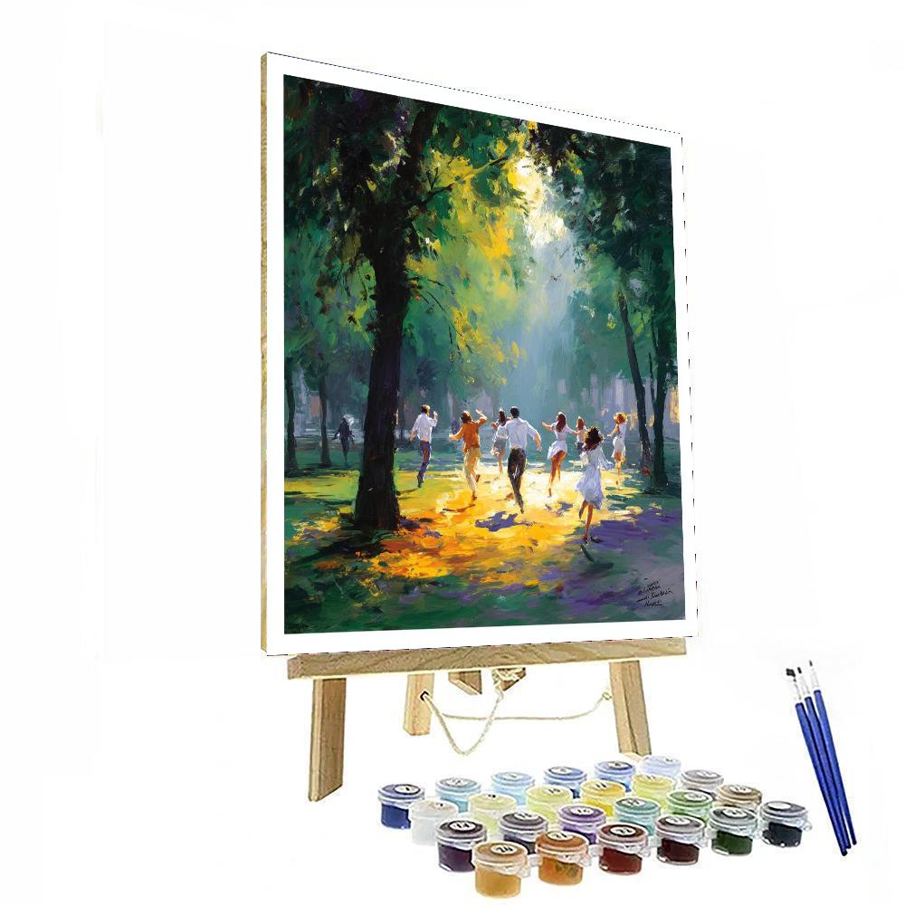 Joy In A Garden Swing Numbered Painting Kits