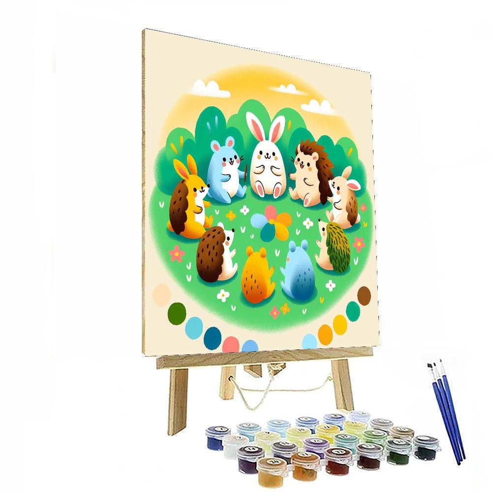 Merry Meadow Gathering Painting By Numbers Kit