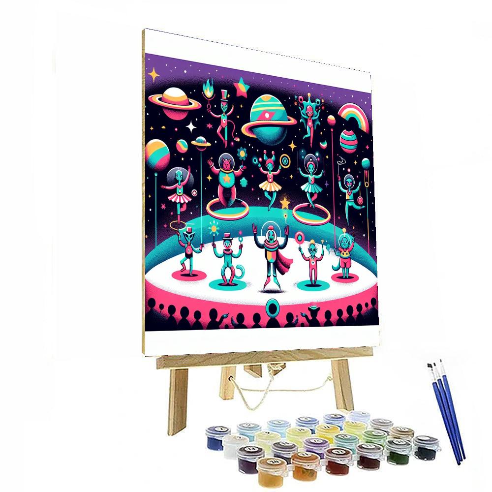 Space Circus Spectacle Paint By Numbers Art
