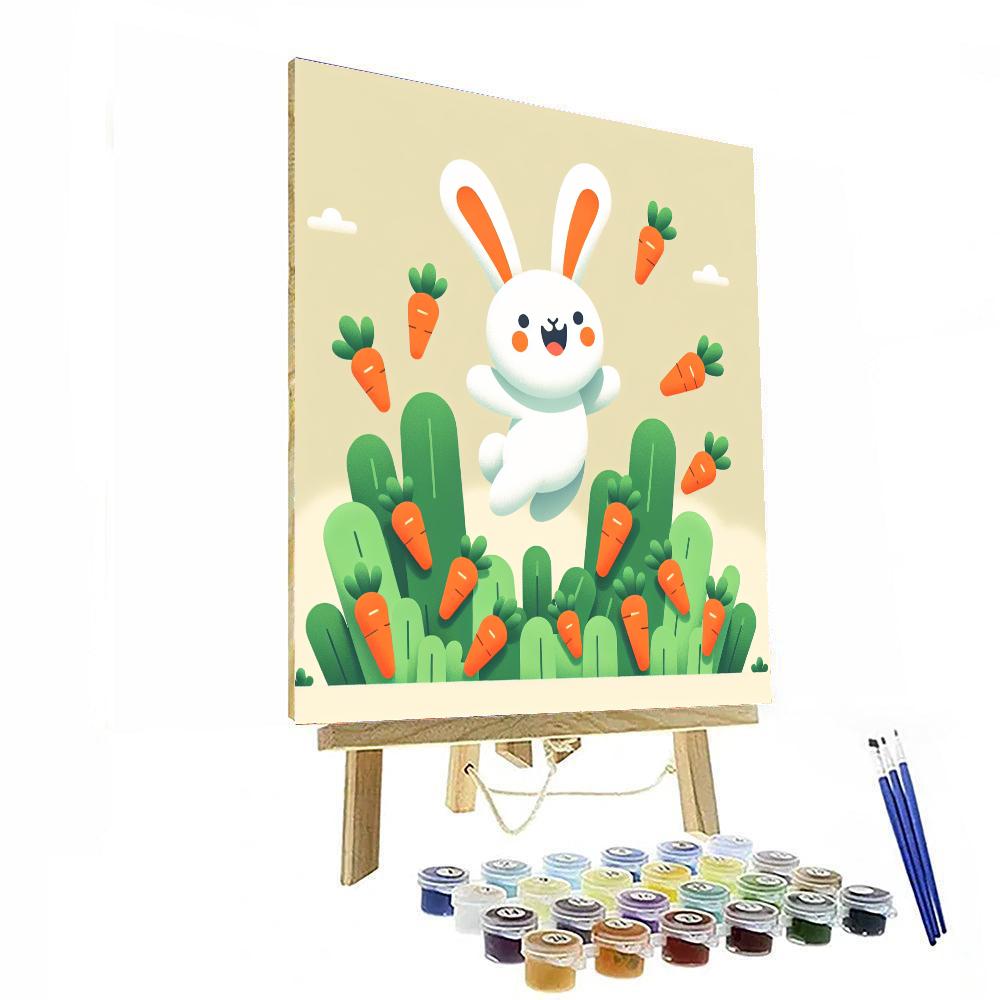 Bouncing Rabbit Paint By Numbers Art