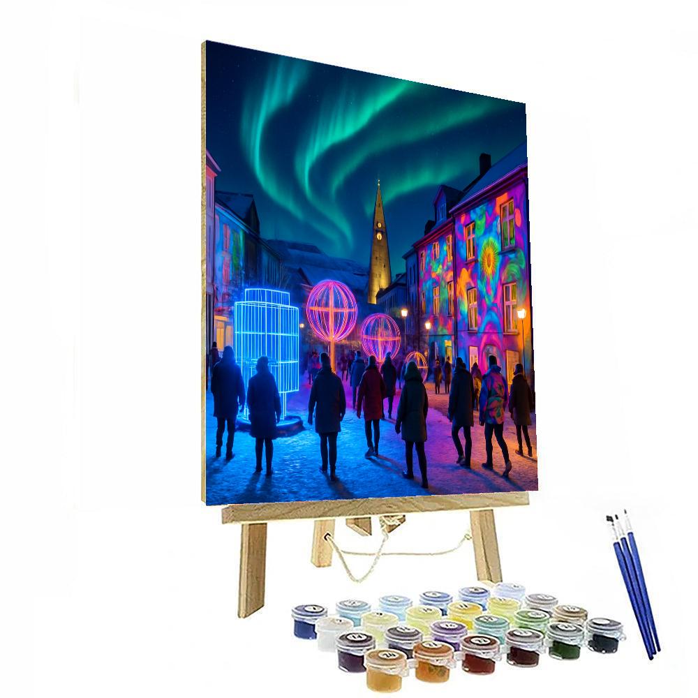 Winter Light Festival - Iceland Paint By Number