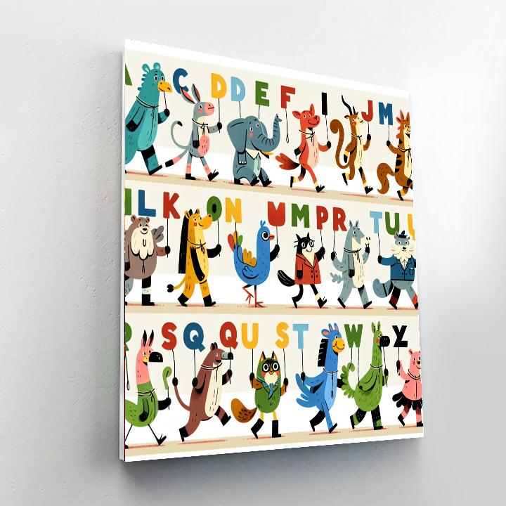 Animal Alphabet Parade Numbered Painting Kits