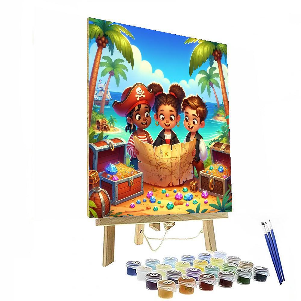 Pirate Captain's Treasure Map Numbered Painting Kits