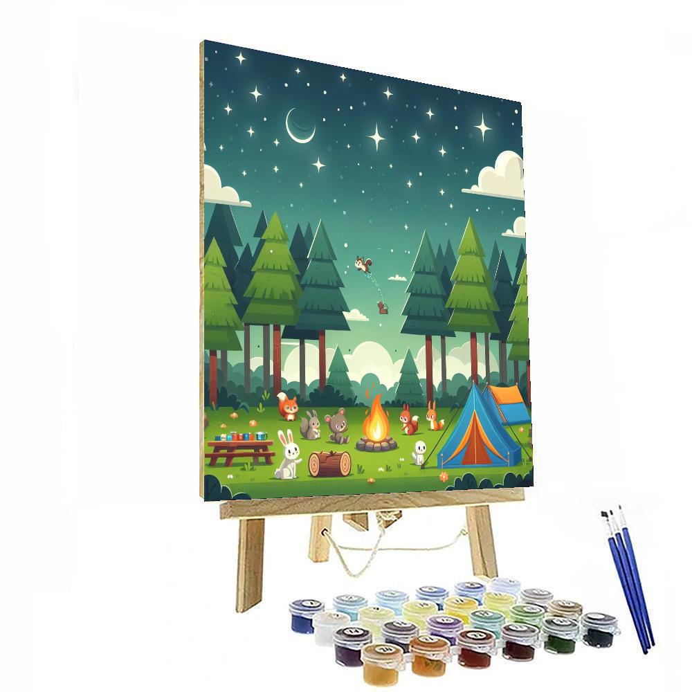 Forest Camping Adventure Paint By Numbers Art