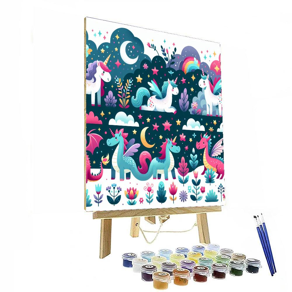 Magical Creatures From Fairy Tales Paint By Color