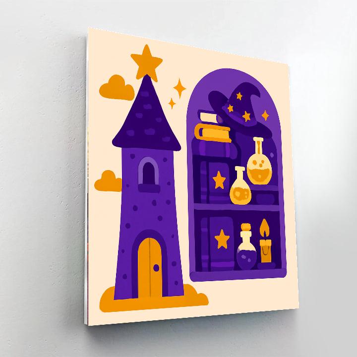 Wizard's Tower Mystery Paint By Numbers Art