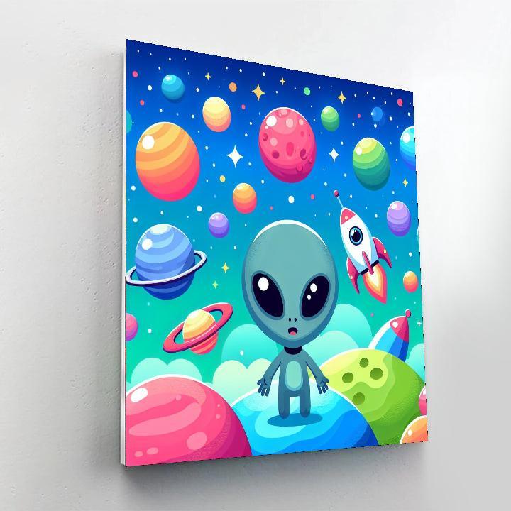Funky Space Galaxy DIY Paint By Numbers