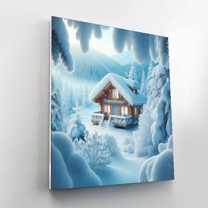 Winter Wonderland Chalet Paint By Numbers Art