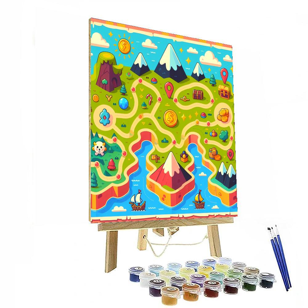 The Great Explorer's Map DIY Paint By Numbers