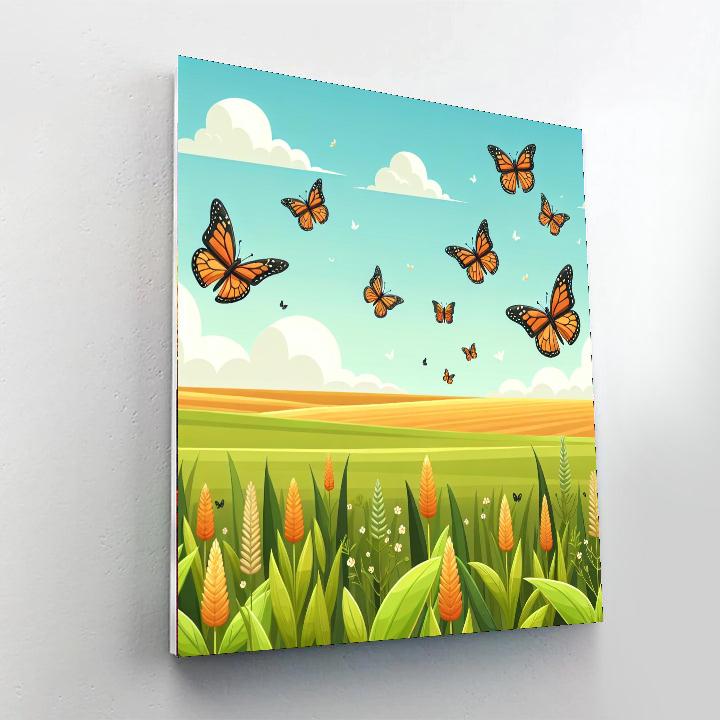 Mystical Monarch Migration Number Painting