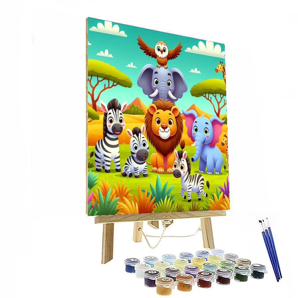 Animal Explorer's Safari Number Painting