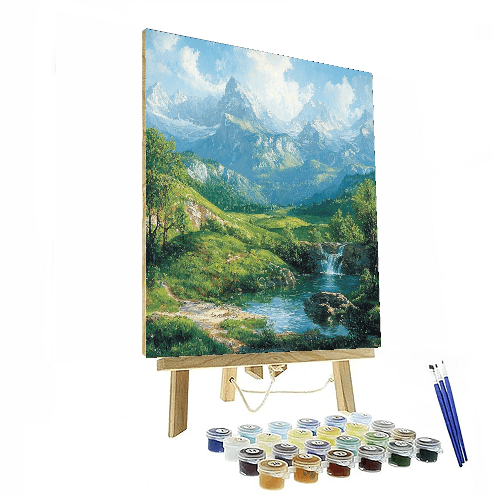 Albert Bierstadt Inspired Timeless Landscape Journey  Paint By Color