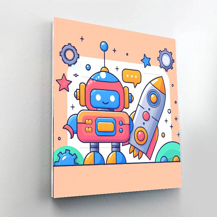 Adventure Time With Robots Numbered Painting Kits