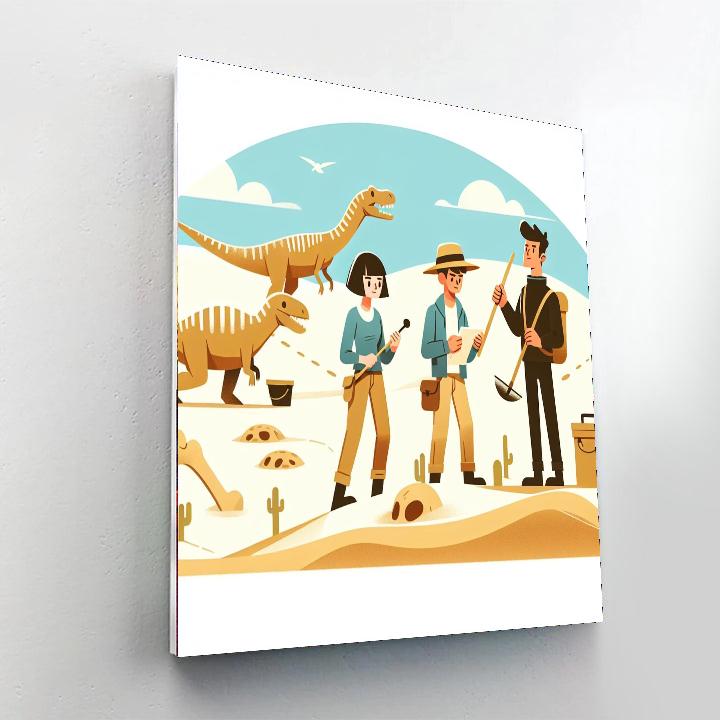 Dino Dunes Discovery Paint By Numbers Art