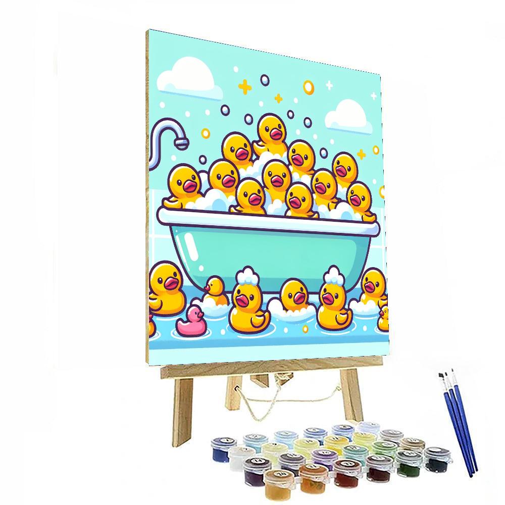 Bubble Bath Duck Party Paint By Number