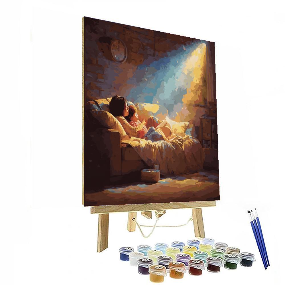 A Cozy Family Night Paint By Color