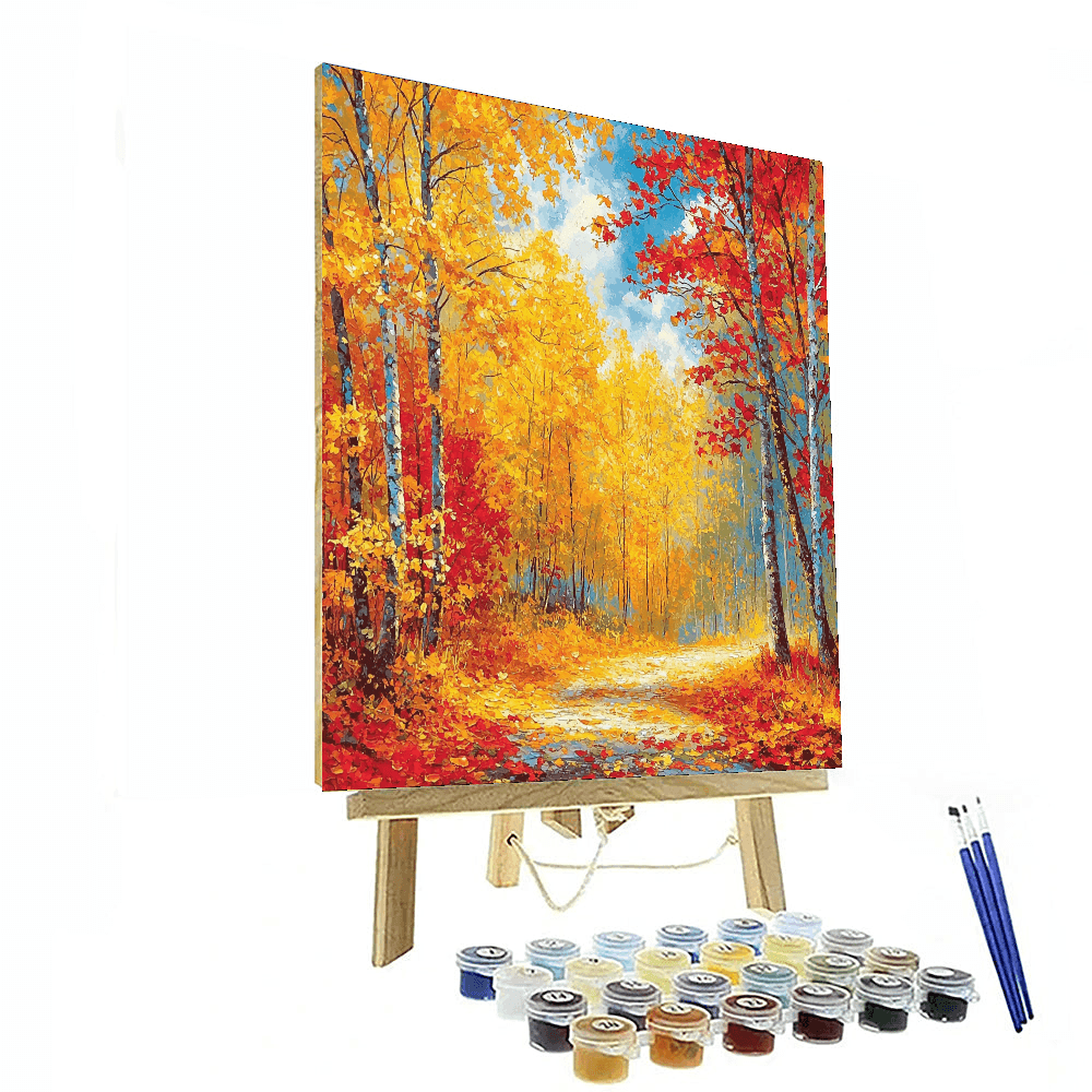 Pissarro Inspired Golden Autumn - DIY Painting By Numbers Kit