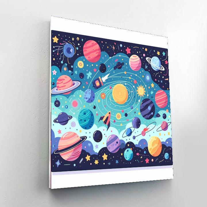 Glowing Galaxy Adventure Painting Number Kit