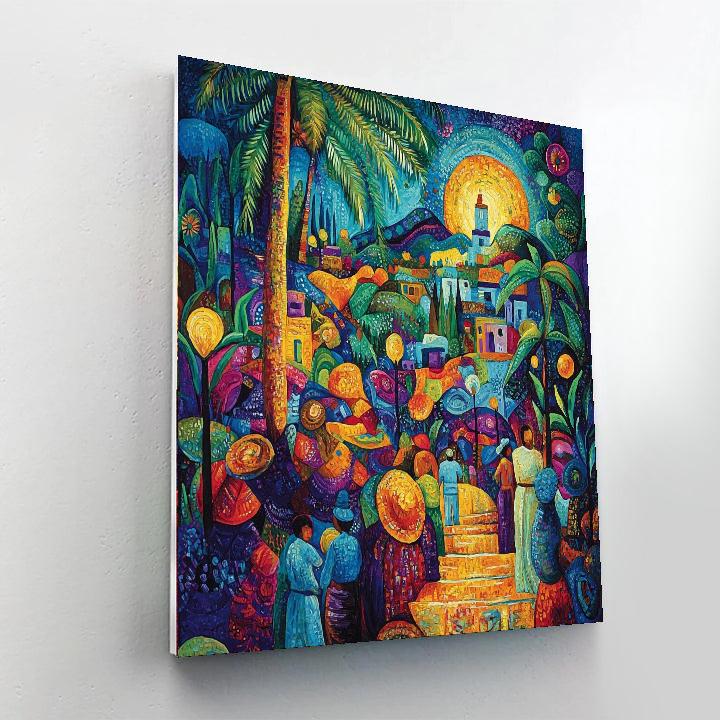 Diego Rivera Inspired Dynamic Cultural Expressions  Number Painting