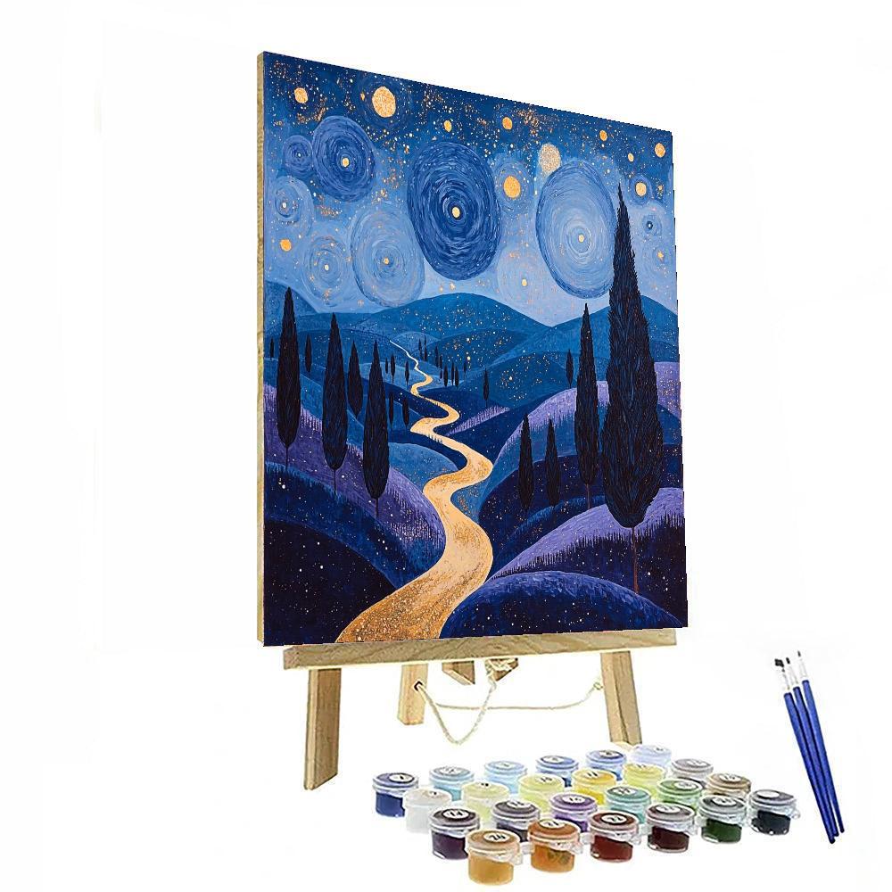 Paul Cézanne Inspired Serene Cosmic Whispers  Paint By Numbers Kits