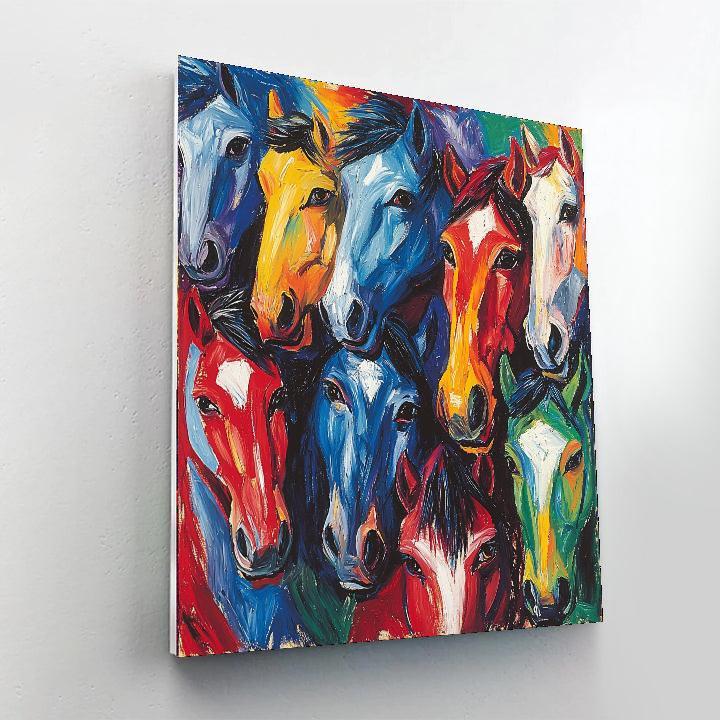 Franz Marc Inspired Expressionist Animal Kingdom  Numbered Painting Kits