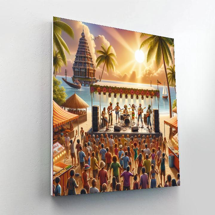 Jamaica Reggae Sumfest Paint By Color