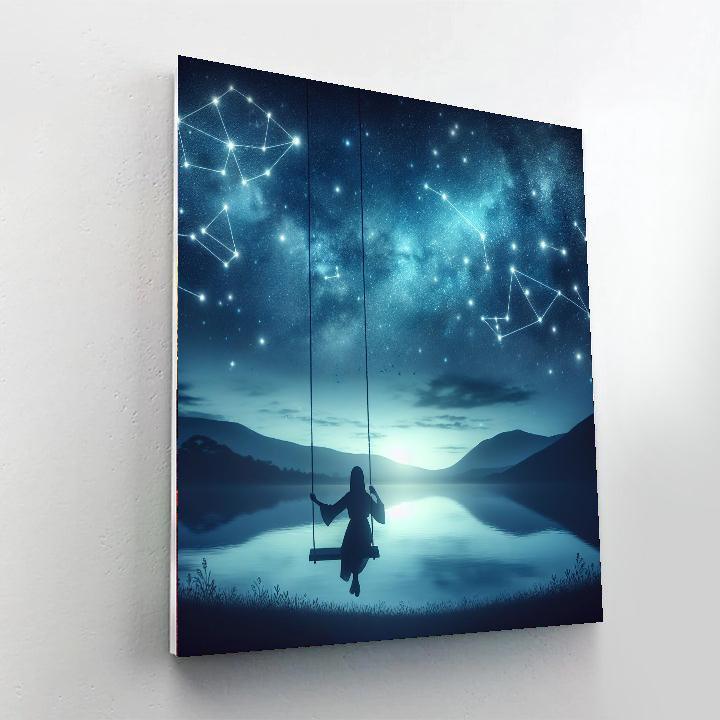 Starry Serenade On A Swing Painting By Numbers Kit