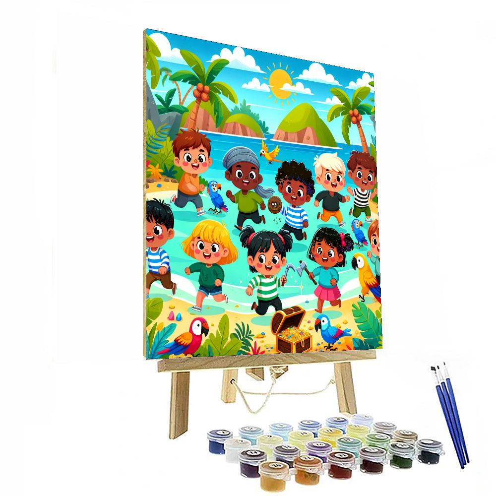 Tropical Treasure Island Paint By Numbers Art