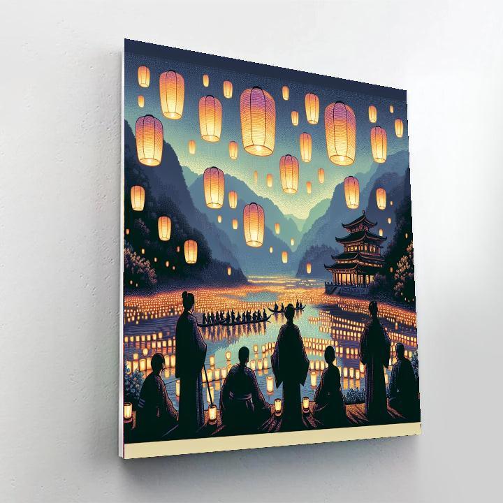 Pingxi Sky Lantern Festival - Pingxi Paint By Numbers Art