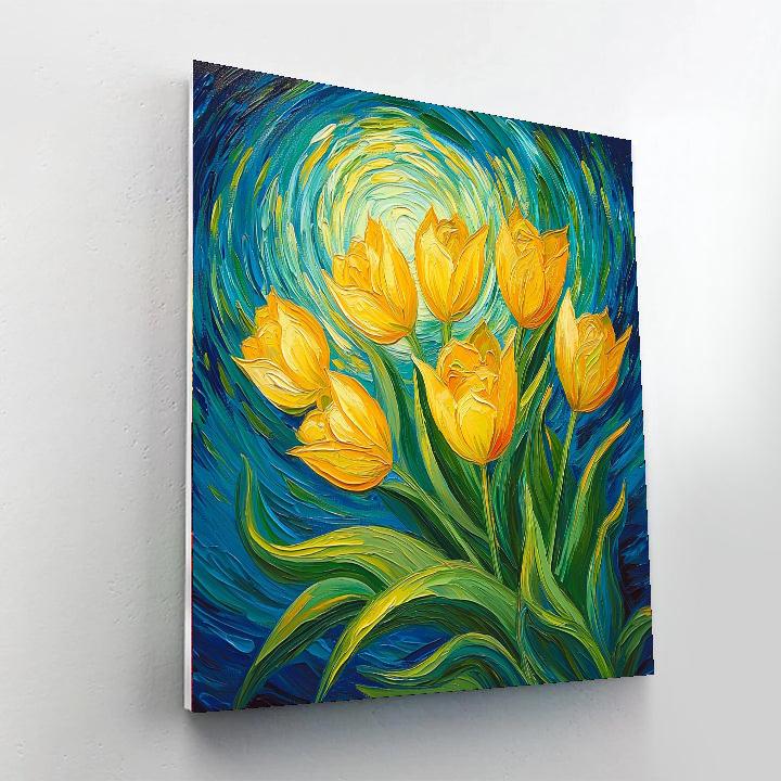 Vincent Van Gogh Inspired Tulip Symphony  Paint By Numbers