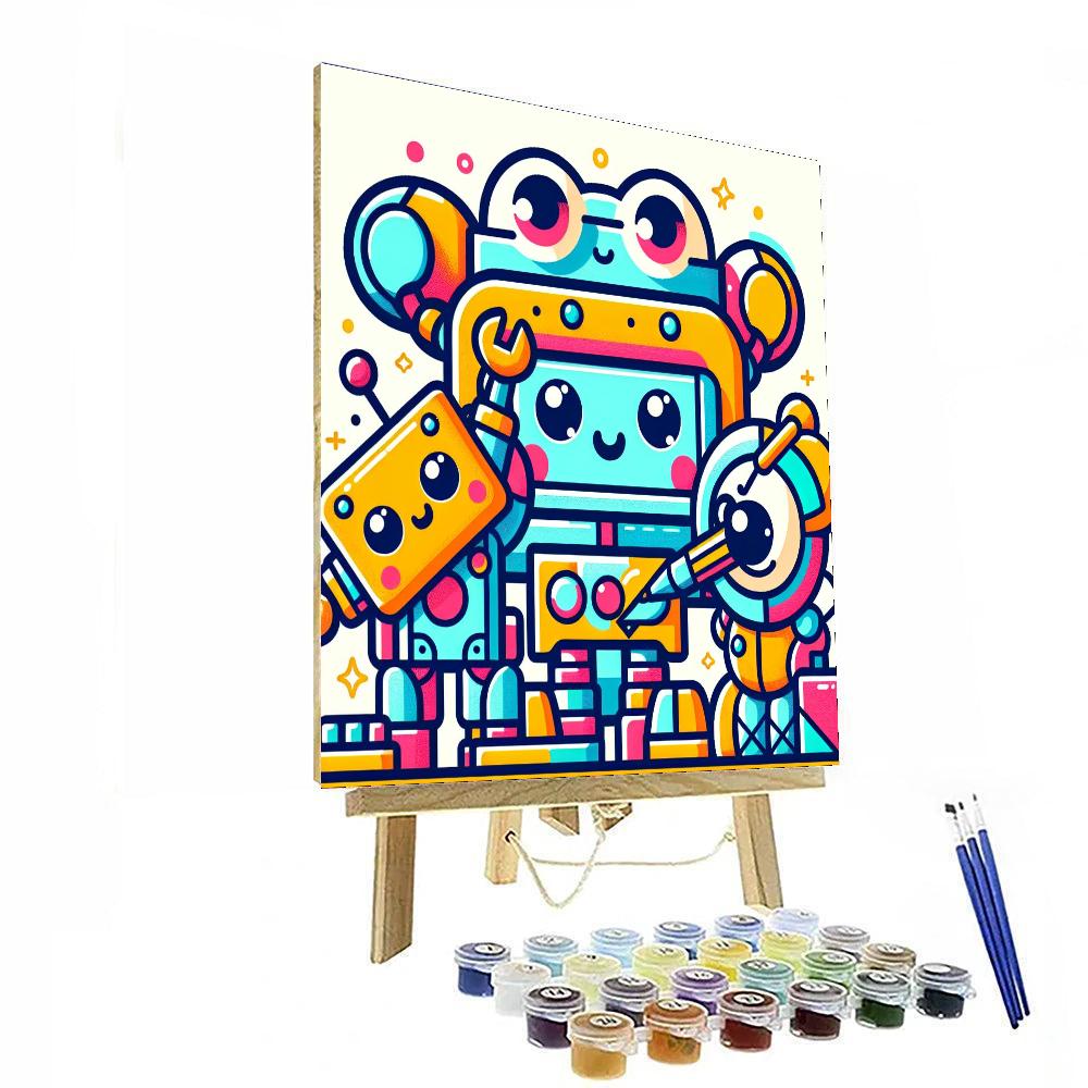 Little Robot Inventors Number Painting