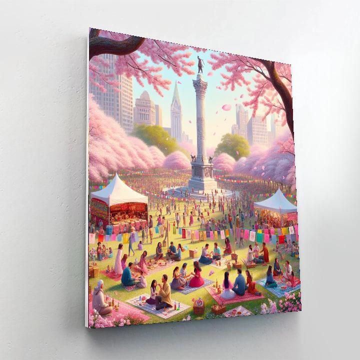 The National Cherry Blossom Festival - Washington D.c. Number Painting