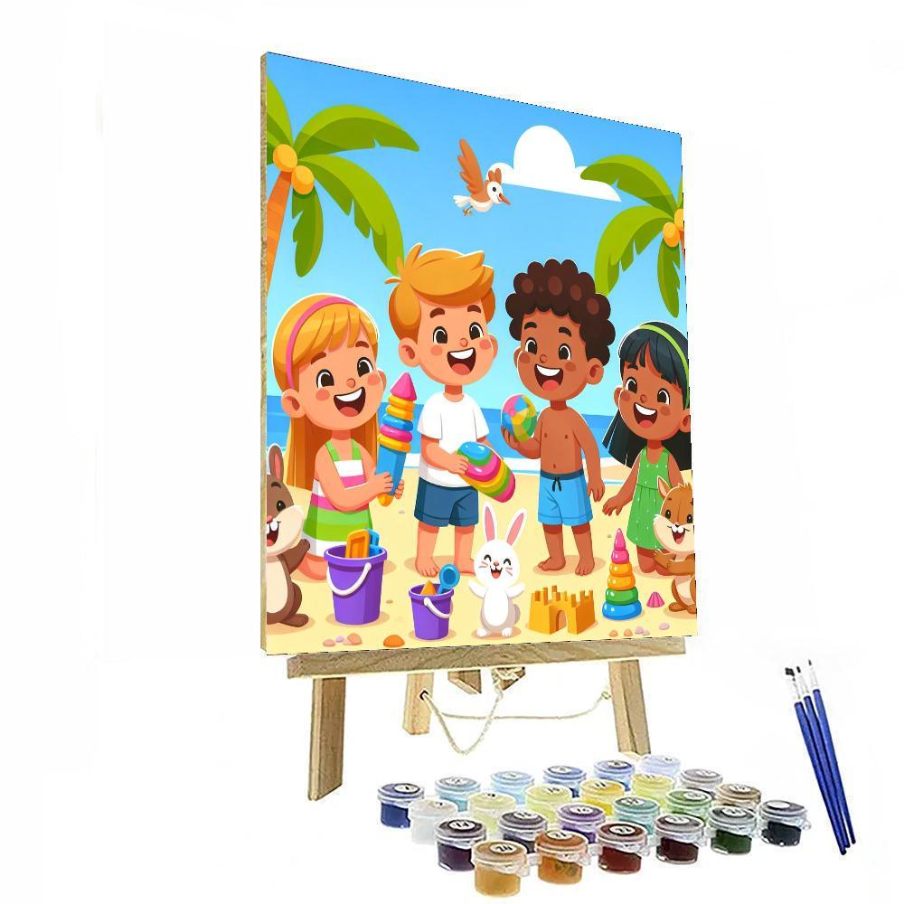 Summer Adventure Beach Party Numbered Painting Kits