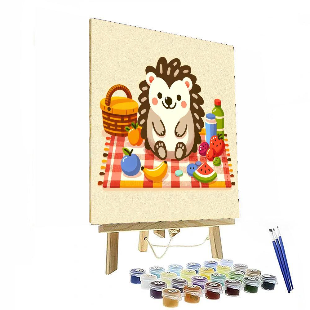Friendly Hedgehog's Picnic Numbered Painting Kits