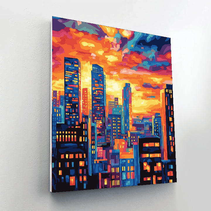 Edward Hopper Inspired Sunset Overdrive  Paint By Numbers