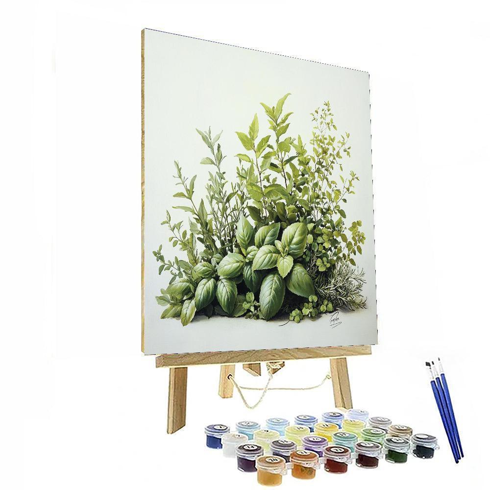 Leonardo Da Vinci Inspired Nature's Abundance  Number Painting