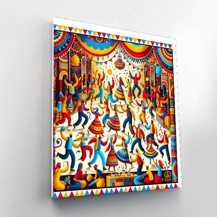 Dynamic Festival Of Colors Painting By Numbers Kit