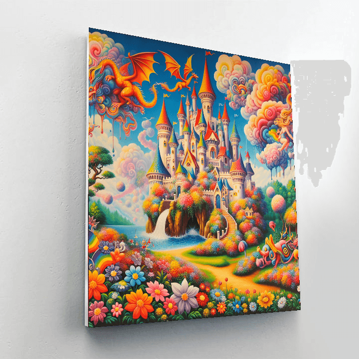Whimsical Enchanted Castle Number Painting