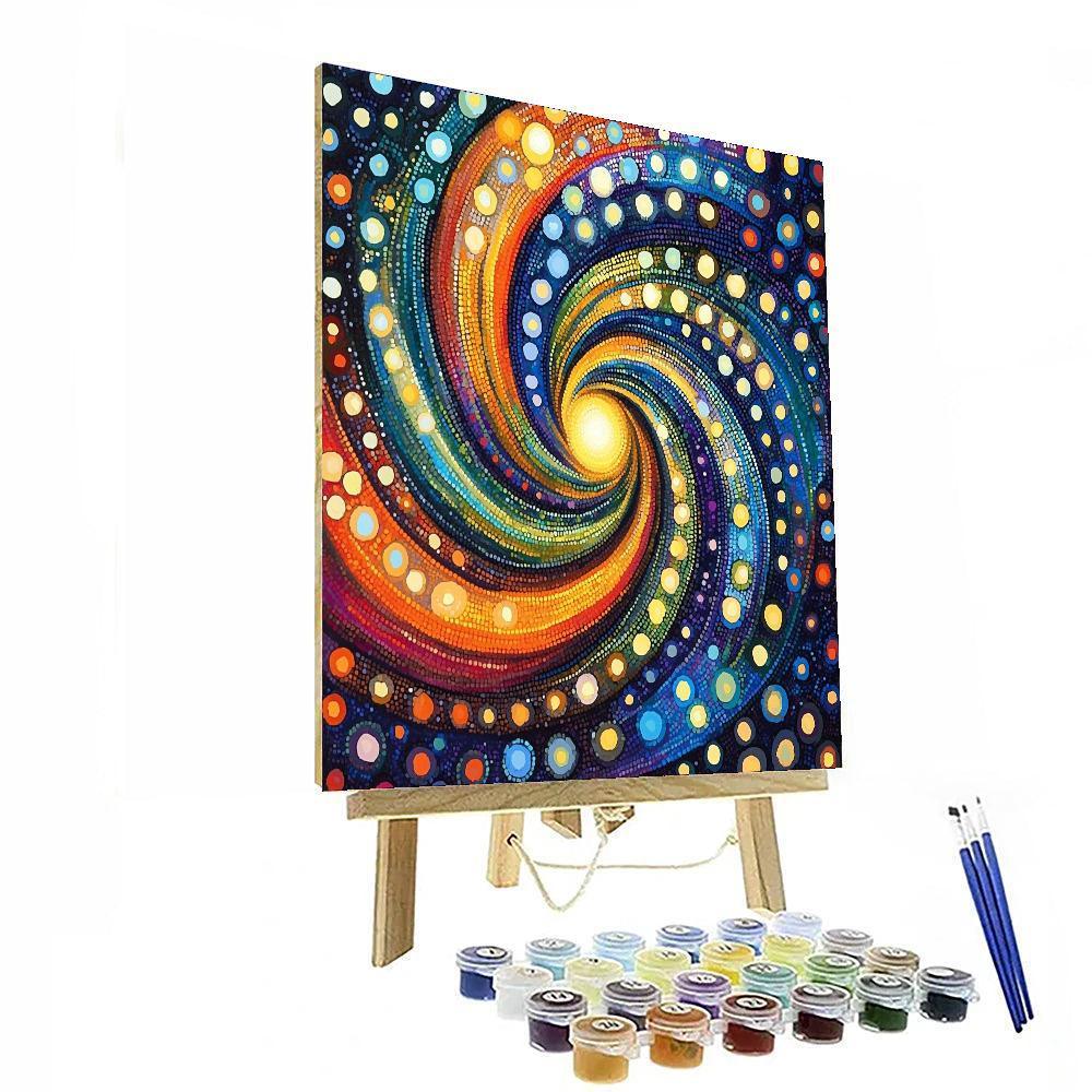 Georges Seurat Inspired Chromatic Whirl  Paint By Numbers Art