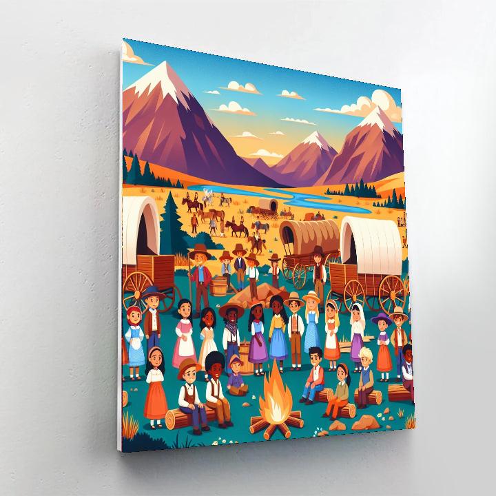 Wild West Pioneer Camp Paint By Number
