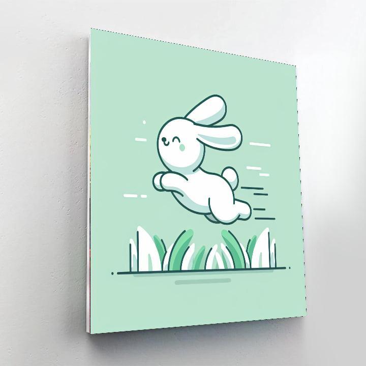 Rascally Rabbit Run Number Painting