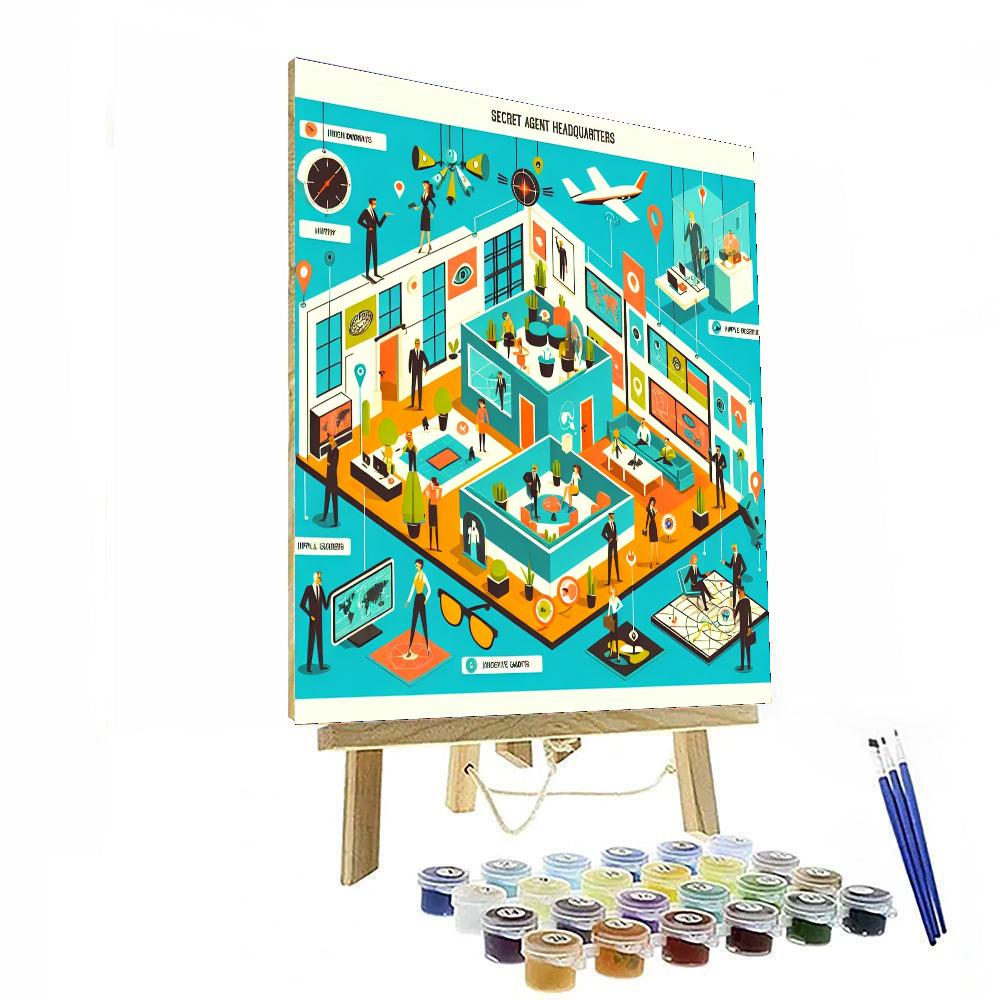 Secret Agent Hq Number Painting