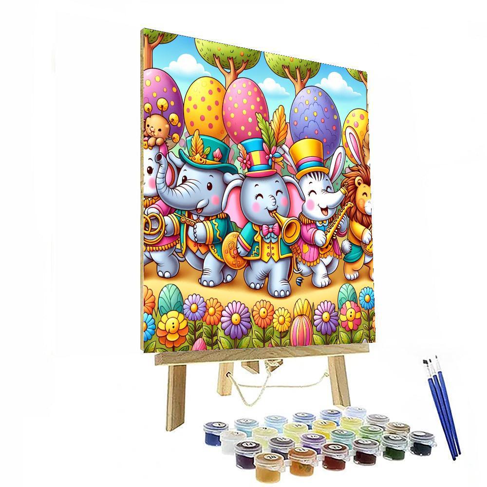 Whimsical Wildlife Parade Paint By Numbers Art