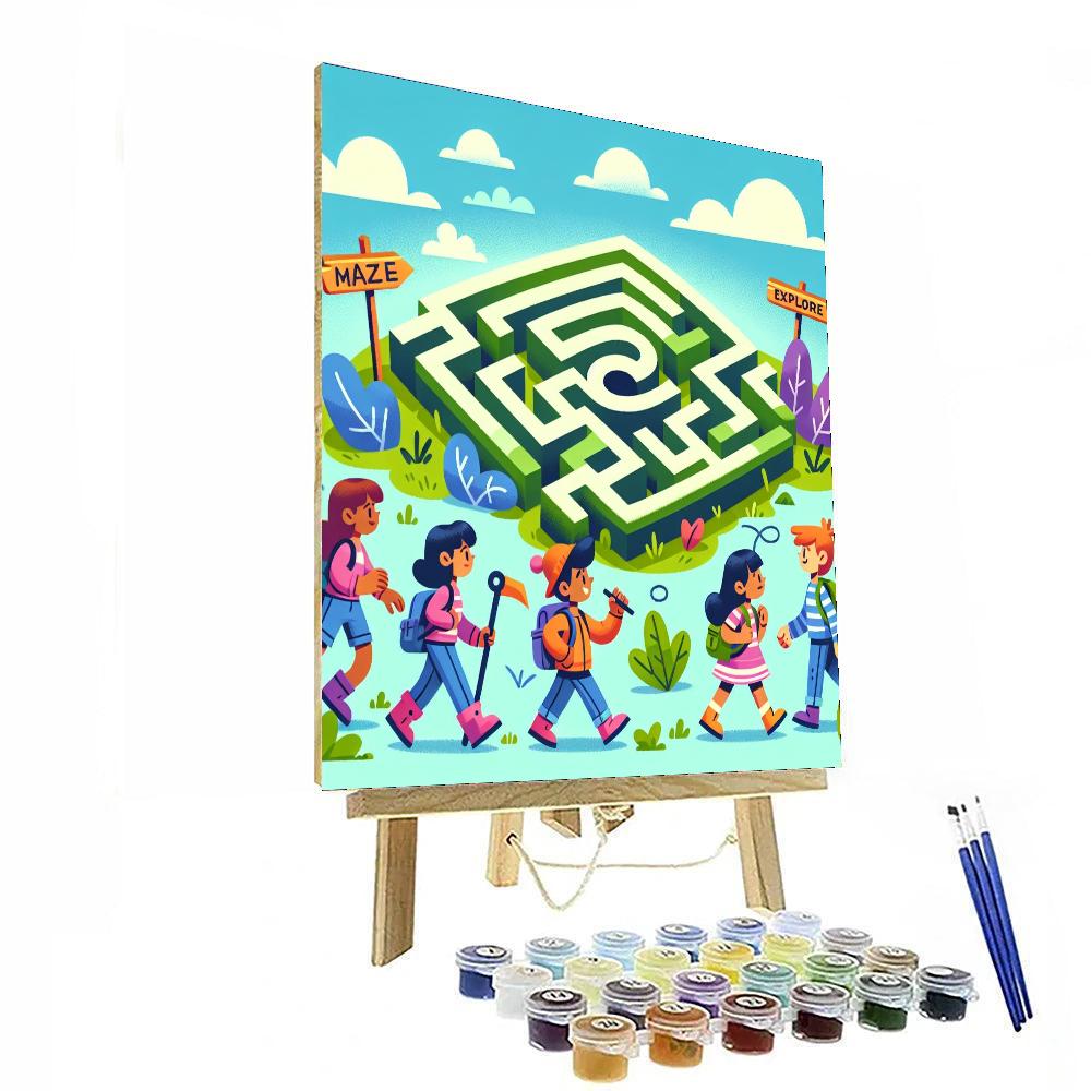 Mystery Maze Number Painting