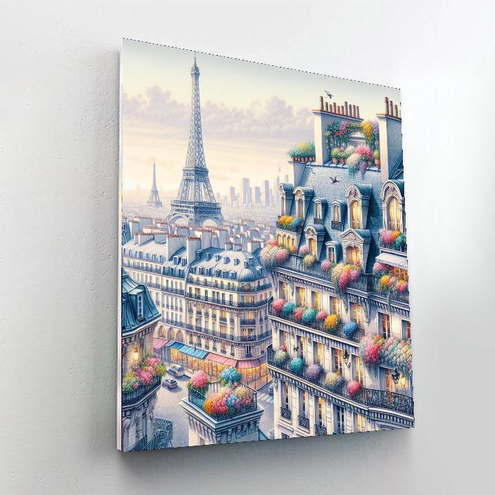 Parisian Rooftop Escape Painting By Numbers Kit