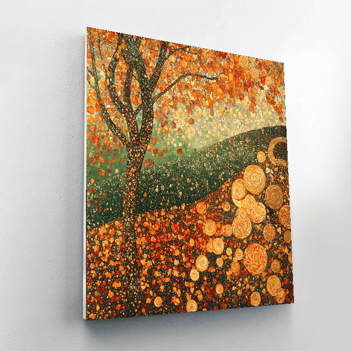 Gustav Klimt Inspired The Dance Of Autumn Leaves  Paint By Numbers Kits