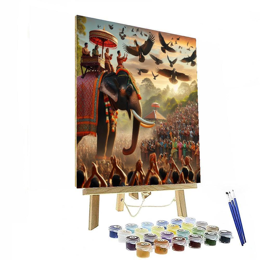 Surin Elephant Round-up - Surin, Thailand Paint By Numbers