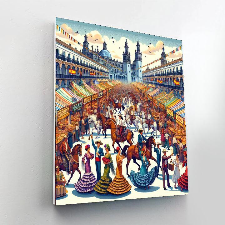 Seville Fair (feria De Abril) - Spain DIY Paint By Numbers