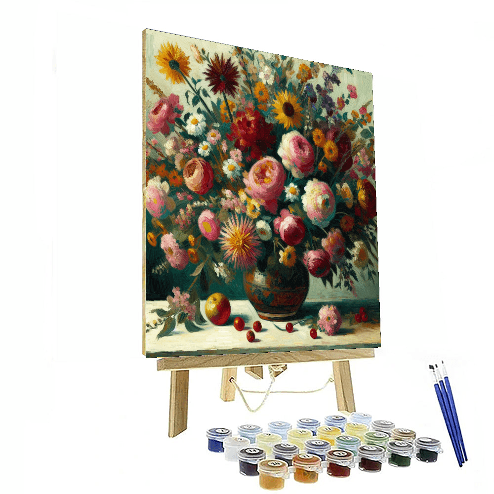Bright Floral Bouquet Painting Number Kit